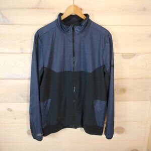 Under Armour Mens L Zip Jacket Unstoppable Gore Windstopper Running Fitted Navy